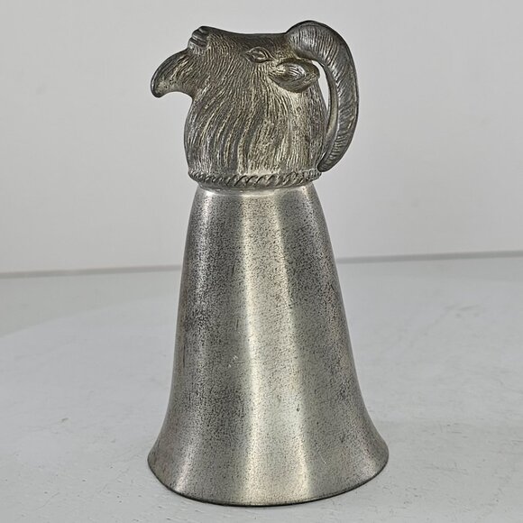 Vintage Connecticut House Pewter Goat Head Stirrup Cup Shot Glass - Picture 8 of 8